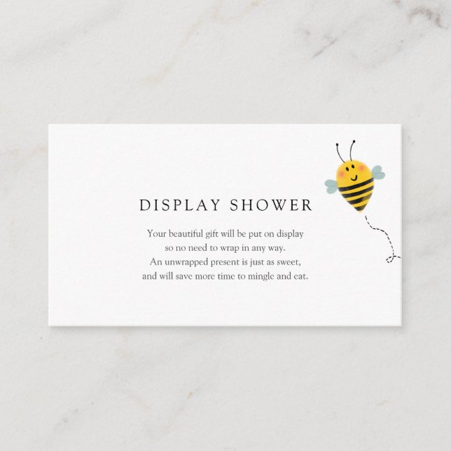 Recepción Tarjeta de inserción de Baby Shower para pantalla  (Anverso)