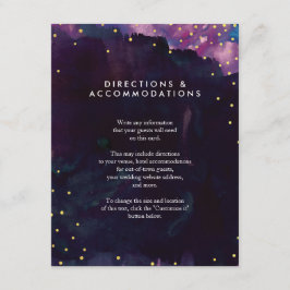 Recepción Tarjeta de inserción de boda con acuarela negra mo