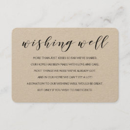 Recepción Tarjeta de inserción de boda con buen deseo