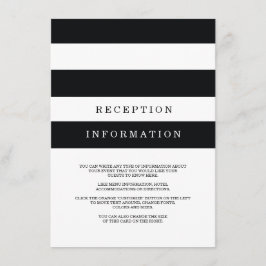 Recepción Tarjeta de inserción de Boda de bandas negras de m