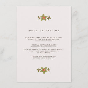 Recepción Tarjeta de inserción de Boda de budos de primavera