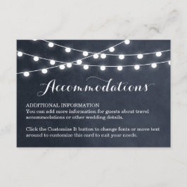 Recepción Tarjeta de inserción de Boda de luces de cadena az