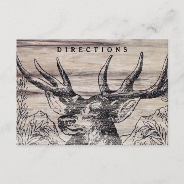 Recepción Tarjeta de inserción de Boda de madera rústica (Anverso)