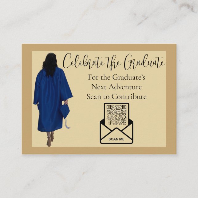 Recepción Tarjeta de Inserción de Código QR de Graduación de (Anverso)