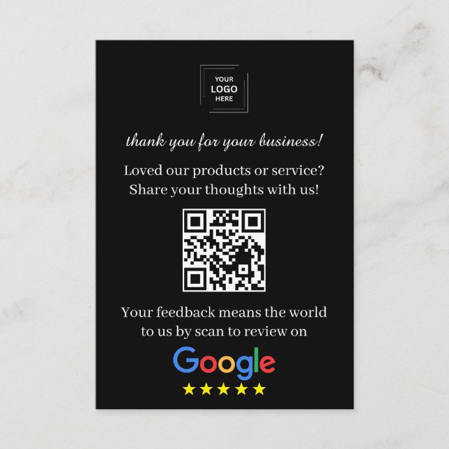 Recepción Tarjeta de inserción de comentarios de clientes co (Anverso)