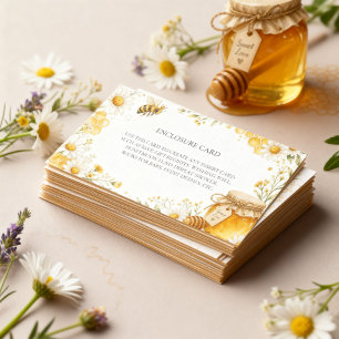 Recepción Tarjeta de inserción de detalles florales de abeja