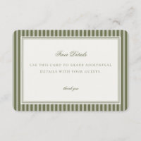 Tarjeta de Inserción de Detalles Olive Martini Tin