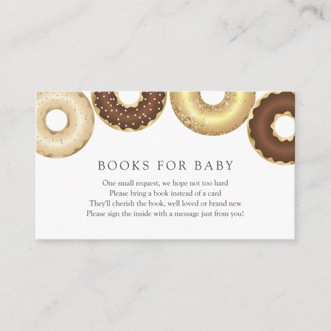 Recepción Tarjeta de inserción de donuts Books for Baby (Anverso)