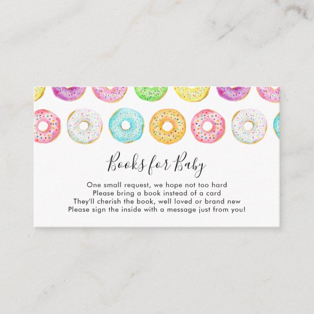 Recepción Tarjeta de inserción de donuts Books for Baby (Anverso)