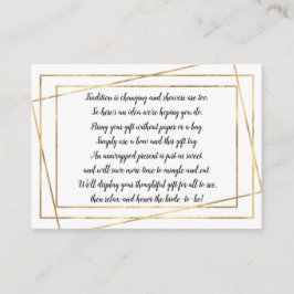 Recepción Tarjeta de inserción de ducha de novia con pantall