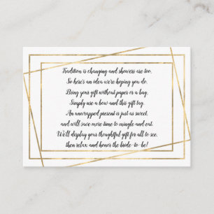 Recepción Tarjeta de inserción de ducha de novia con pantall