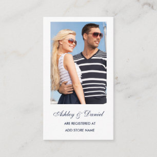 Recepción Tarjeta de inserción de fotos del Registro de boda