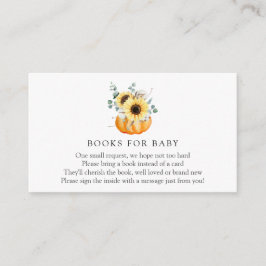 Recepción Tarjeta de inserción de girasoles y calabazas