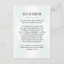 Recepción Tarjeta de inserción de información de invitado de