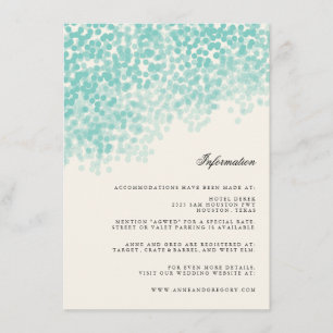 Recepción Tarjeta de inserción de información del Boda de du