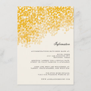 Recepción Tarjeta de inserción de información del Boda de du