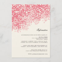 Tarjeta de inserción de información del Boda Rosey