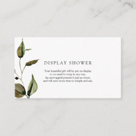 Recepción Tarjeta de inserción de la ducha de visualización 