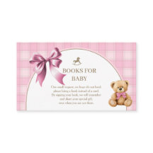 Tarjeta de inserción de libros de osito de peluche