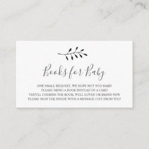 Recepción Tarjeta de inserción de libros para bebés