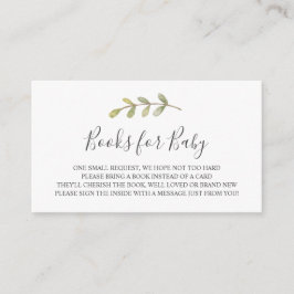 Recepción Tarjeta de inserción de libros para bebés