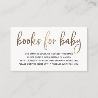 Recepción Tarjeta de inserción de libros para bebés