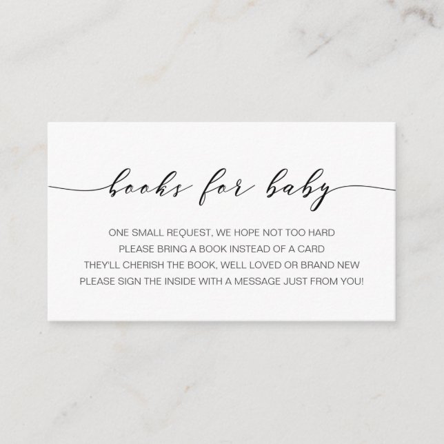 Recepción Tarjeta de inserción de libros para bebés (Anverso)