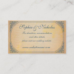 Recepción Tarjeta de inserción de marco vintage-boda