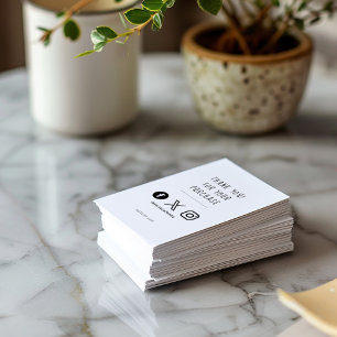 Recepción Tarjeta de inserción de orden en blanco y negro en