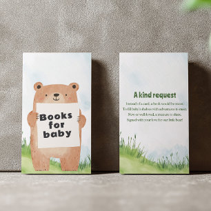 Recepción Tarjeta de inserción de oso aconsejable "Libros en