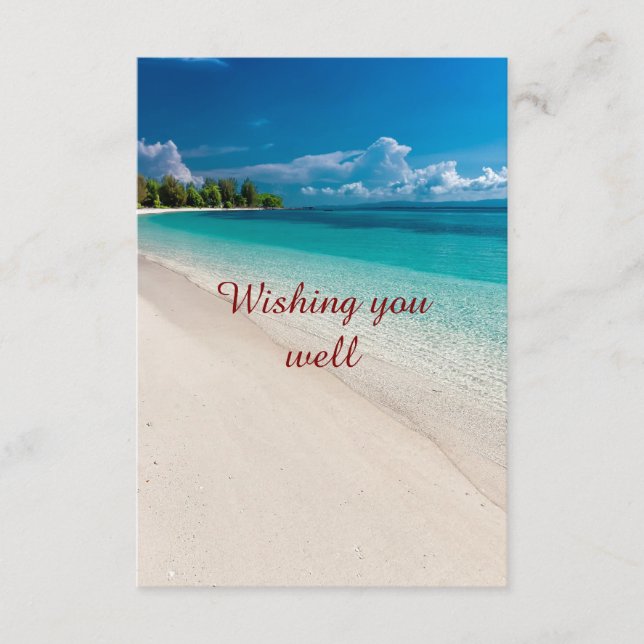 Recepción Tarjeta de inserción de playa para boda (Anverso)