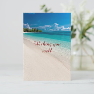 Recepción Tarjeta de inserción de playa para boda