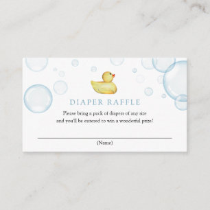 Recepción Tarjeta de inserción de Raffle de pato de goma