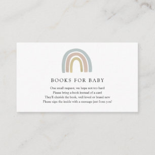 Recepción Tarjeta de inserción de Rainbow Books para el bebé