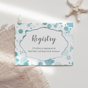 Recepción Tarjeta de inserción de registro, Baby Shower Blue