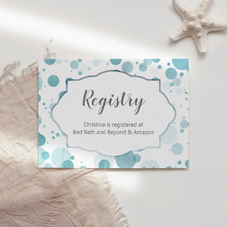 Recepción Tarjeta de inserción de registro, Baby Shower Blue
