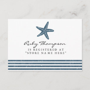 Recepción Tarjeta de inserción de registro de Baby Shower ná