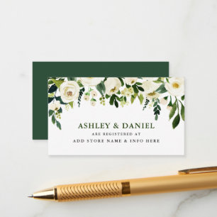 Recepción Tarjeta de inserción de registro de Boda floral bl