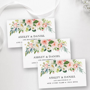 Recepción Tarjeta de inserción de registro de Boda floral de