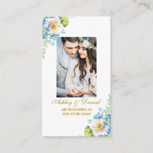 Recepción Tarjeta de inserción de registro de fotos floral a