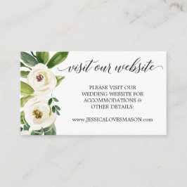 Recepción Tarjeta de inserción de sitio web boda - Rosas bla