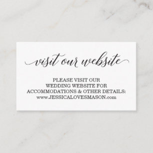 Recepción Tarjeta de inserción de sitio web boda - Script cl