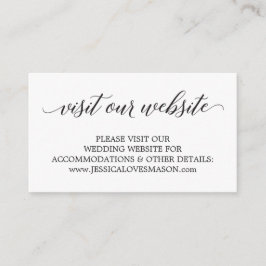 Recepción Tarjeta de inserción de sitio web boda - Script cl