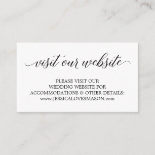 Recepción Tarjeta de inserción de sitio web boda - Script cl
