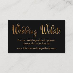 Recepción Tarjeta de inserción de sitio web de boda con dora