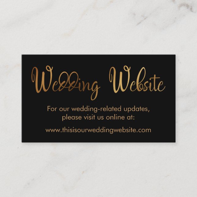Recepción Tarjeta de inserción de sitio web de boda con dora (Anverso)