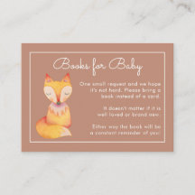 Tarjeta de inserción de solicitud de libro de Baby