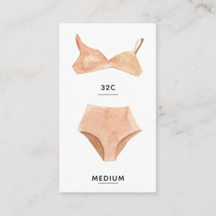 Recepción Tarjeta de inserción de tamaño de lingerie de Rubo
