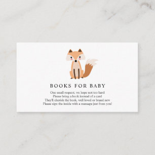 Recepción Tarjeta de inserción de Woodland Fox Books para el