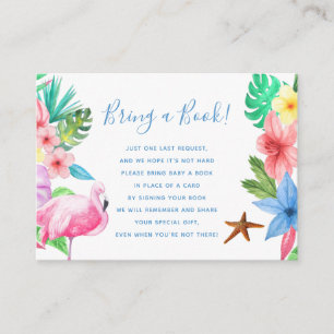 Recepción Tarjeta de inserción para baby shower tropical con